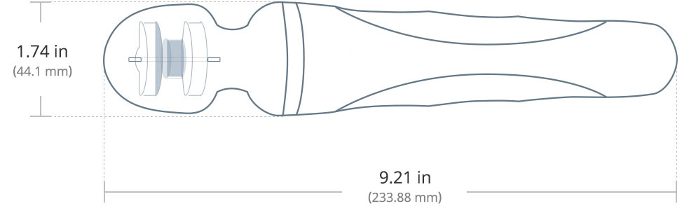 Photo: dimensions of this vibrator with app control and Bluetooth