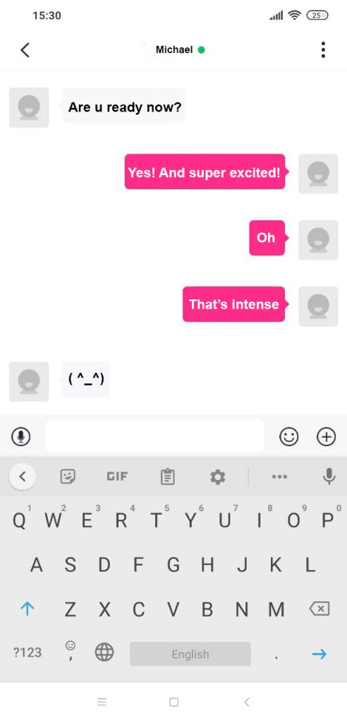 Messages on Lovense App