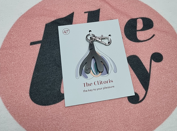 Clitoris-themed keychain
