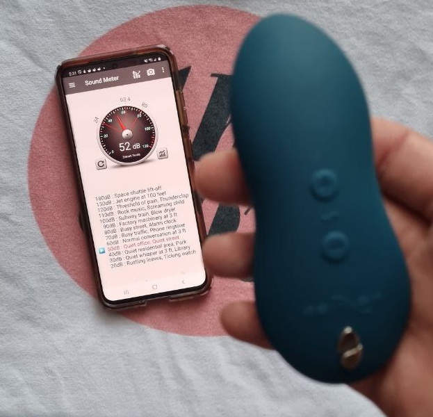 Measuring noise level of the Touch X bullet vibrator