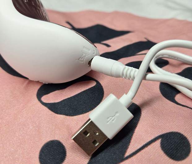 Charging LELO Sona 3 via magnetic USB cable—easy and mess-free after every steamy session