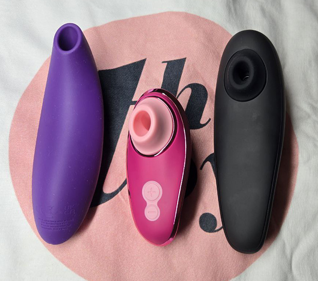 Side-by-side comparison photo I took of the Melt 2 (left) Liberty 2 (center), and Classic 2 (right)—clearly shows size, shape, and nozzle differences