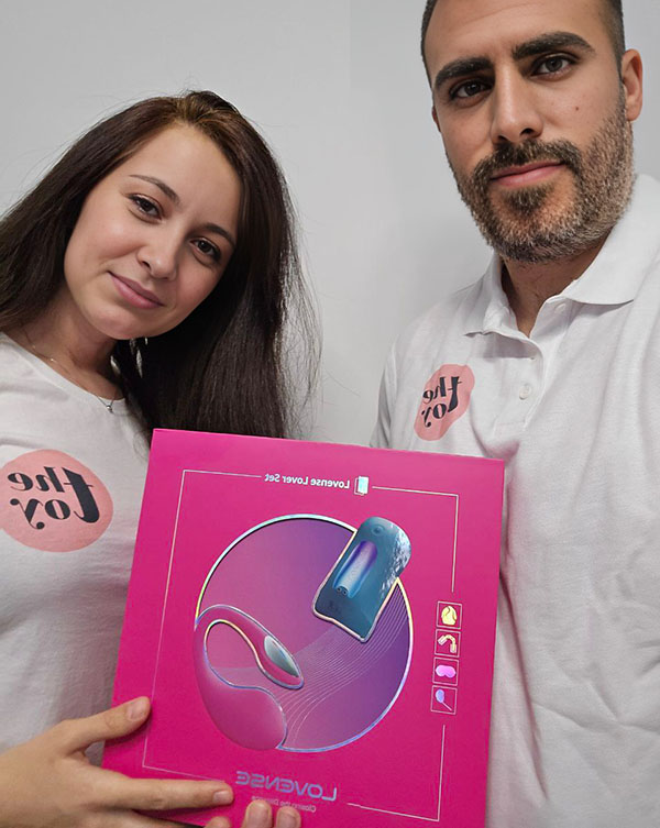Amie Dawson and Michael testing the Lovense Lover Set