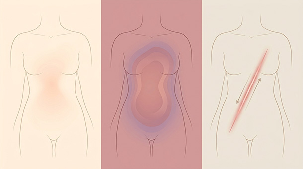 Illustration of extended gentle arousal buildup leading to deeper, more efficient orgasm vs. starting too direct and staying shallow.